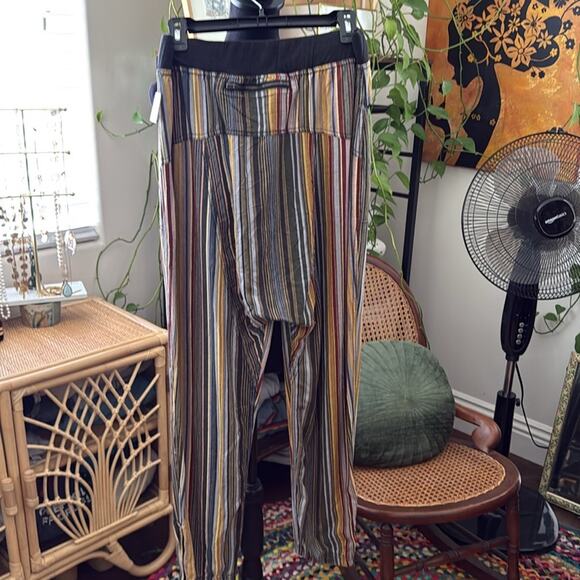 NWT Free People Movement Side Step Striped Harem Pants - Picture 2 of 5